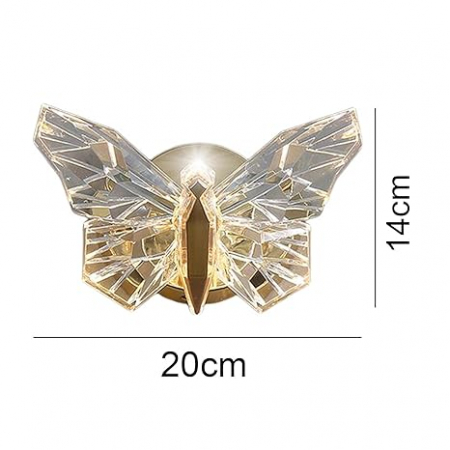 Aplica Fluture 1743  LED, 20x14 cm, 3 Tipuri de Lumină [4]