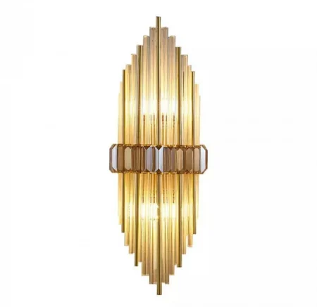 APLICE SI PLAFONIERE - Aplica 2093 GD aurie, 2x E14, 60x22 cm, design clasic-modern