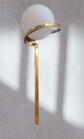 APLICE SI PLAFONIERE - Aplica 23025/1W GD, suport auriu, abajur glob alb, E27