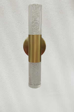 APLICE SI PLAFONIERE - Aplica LED 2356/2 Aurie, 2 Brațe, Sticlă cu Bule, Lumină Reglabilă, Design Modern