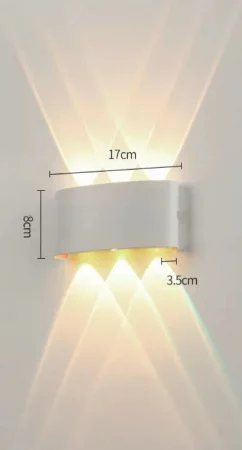 APLICE SI PLAFONIERE - Aplica LED 2858/3, 6W, IP65, aluminiu mat, lumină sus/jos, alb/negru – pentru interior și exterior