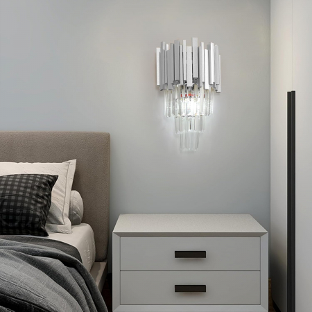 Aplica de perete 3350/2W CH, 2 becuri E14, design elegant cromat [1]