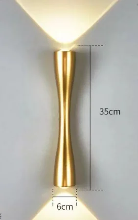 Aplica LED 619529, aluminiu auriu, IP65, 35 cm sau 24 cm, interior/exterior [4]