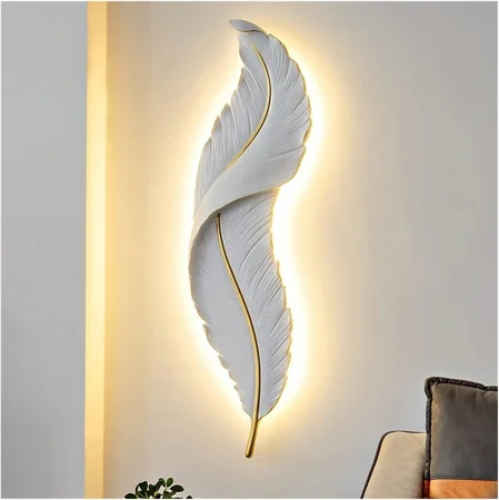 Aplică LED 8001/60 WH+GD, Design Alb & Auriu, 3 Tipuri de Lumină, Rasina, 60 cm [3]