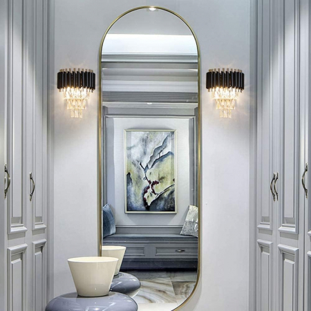 Aplica 98142 BK+GD, 2xE14, negru cu auriu, 30x30 cm, metal și cristal [4]