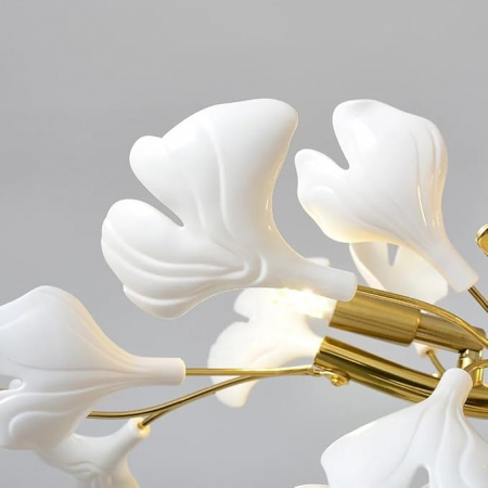 Aplică de perete 9080/2, auriu cu frunze albe [2]