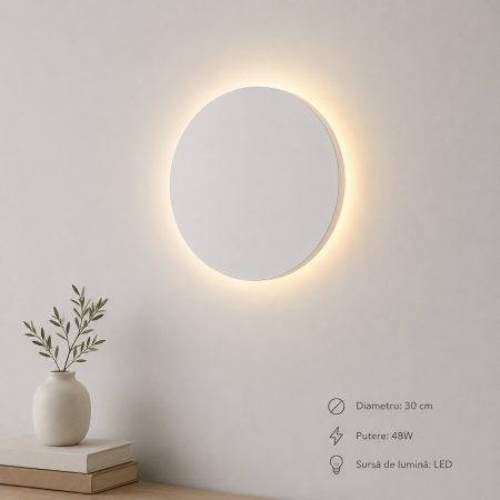 Aplica LED C2321/300 WH, albă, 48W, 30 cm, design rotund [1]