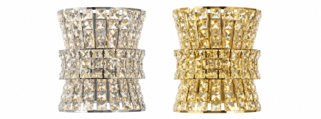 Aplica moderna LED 2513 crom cu cristale decorative [2]