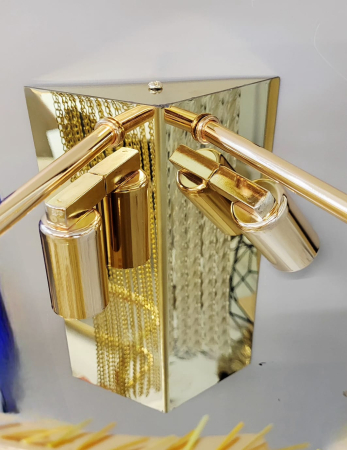 Aplica perete 2306/280, metal și sticlă aurie, design elegant, 2 surse E14 [2]