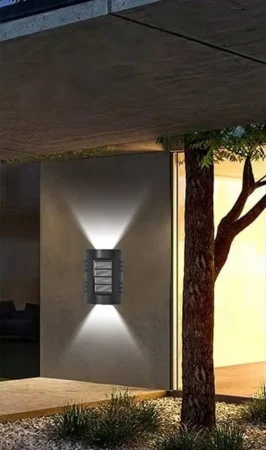 ILUMINAT EXTERIOR - Aplica solară LED 2316, 6W, IP54, negru, iluminat exterior eficient