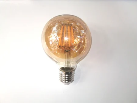 BECURI - Bec LED decorativ G80 8W 3000K E27 – lumină caldă, stil vintage Edison