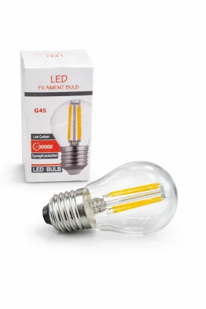 Bec LED G45 E27 4W 3000K sticlă transparentă filament decorativ [1]