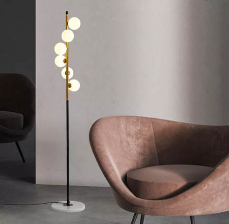 Lampadar F8052 – 5x LED G4 inclus, 170 cm, negru-auriu [3]