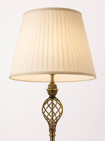 Lampadar ZT6521 – Design clasic din metal bronz auriu, abajur crem din pânză, 170 cm, E27 [1]