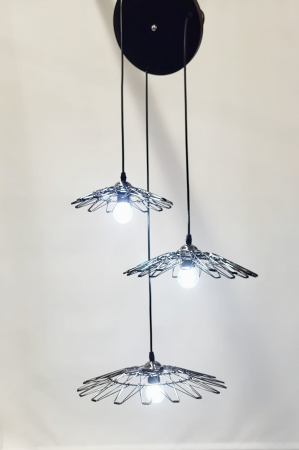 Lustră 1010 ABC – design modern în negru perlat cu 3 surse de lumină E27 [3]