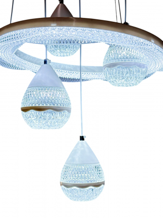 Lustra LED 1779/5, 80W, reglabilă, metal și acril [4]