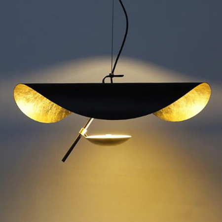 LUSTRE - Lustra LED 1301/600 Gold + Negru, 16W, Intensitate reglabilă