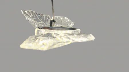 Lustră 1743/3 LED, 3 pendule fluture, acril transparent [3]