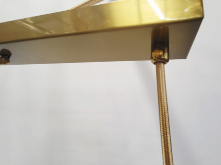 Lustră 2313/3, 3 pendule E27, abajur sticlă ambre [2]