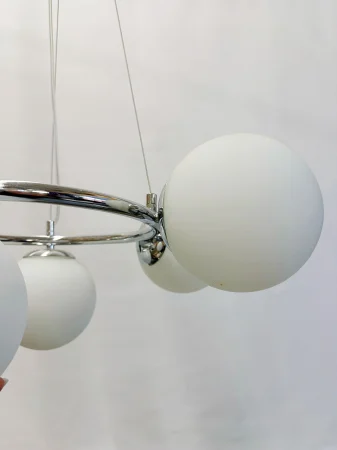 Lustră crom/alb 2332/5 CH+WH, 5 becuri E27, 60 cm diametru [3]