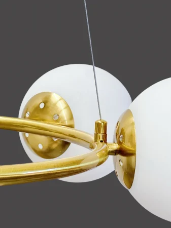 Lustră auriu/alb 2332/5, 5 becuri E27, 60 cm diametru [2]