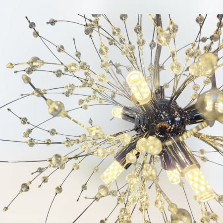 Lustră 2403/350 CH Modernă din Metal și Acril – 6 LED-uri G9, Crom Elegant [2]