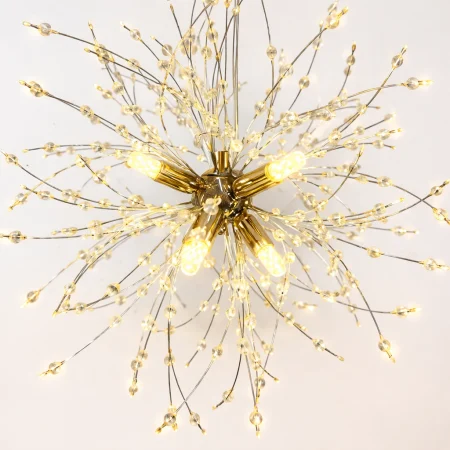 Lustră 2403/350 GD Modernă din Metal Auriu și Acril – 6 LED-uri G9 Incluse, Diametru 35 cm [2]