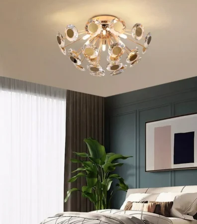 LUSTRE - Lustră 2408/500 din cristal și metal cu finisaj oglindă – iluminat elegant cu 6 LED-uri G9