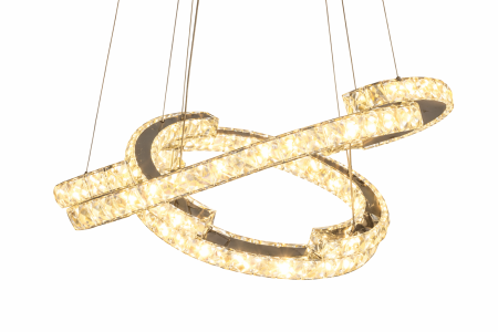 Lustră 2485/60x40 CH, LED 160W, crom, 2 inele reglabile [1]
