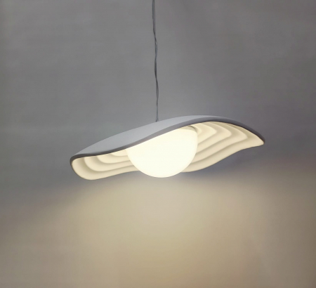 LUSTRE - Lustră 2517/1 albă, LED 24W, design modern, Ø40 cm