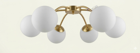 LUSTRE - Lustra aurie 2610/6 design retro modern Ø60 cm