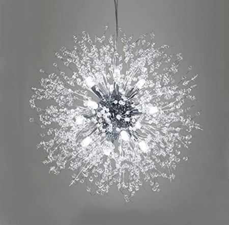 LUSTRE - Lustră 3035/9-42 CH, 9 LED G9, metal crom și alb, modernă