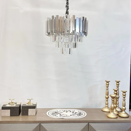 Lustra 3350 CH metal cromat cu cristal, 4 dimensiuni [1]