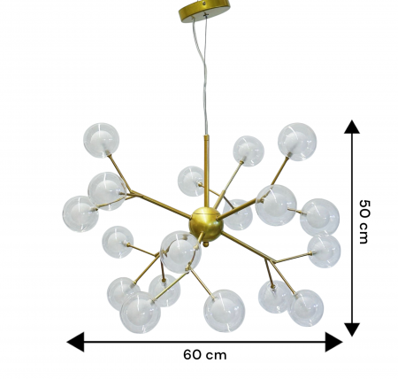 Lustra 5001/18 GD – Auriu, 18xG4, Design Ramură Elegantă [4]