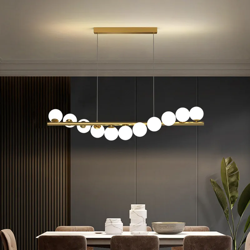LUSTRE - Lustră 5058/11 auriu-alb, 11 becuri G9 incluse, design elegant