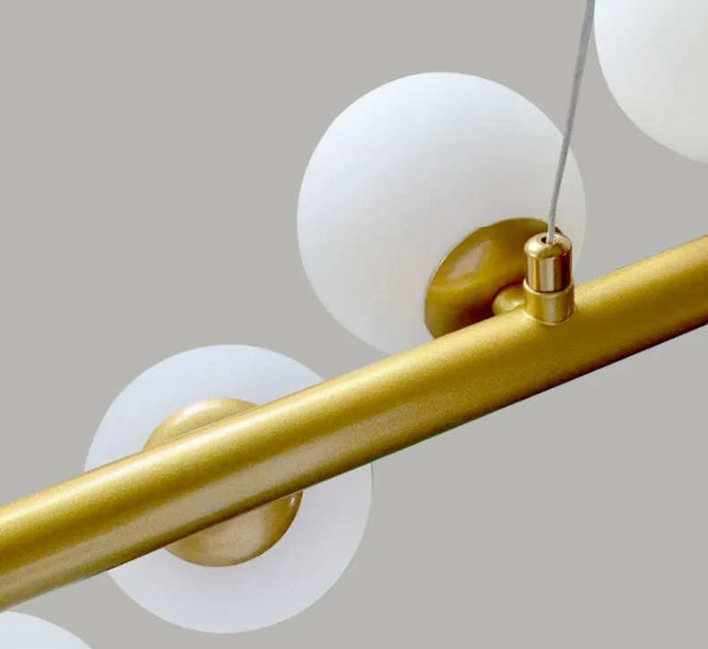 Lustră 5058/11 auriu-alb, 11 becuri G9 incluse, design elegant [2]