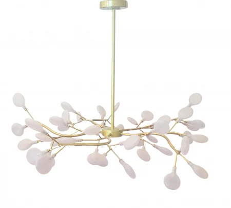 Lustră 5081/45, 45 LED G4, metal auriu și sticlă albă, modernă [2]