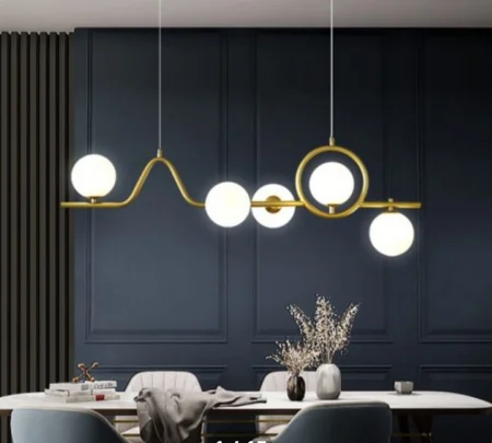 LUSTRE - Lustră 5082/5 CP, 5xE27, metal și sticlă, modernă, reglabilă