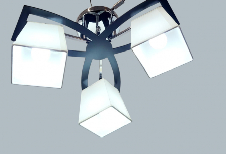 Lustră 5360/3 crom-negru, 3 becuri E27, design geometric [2]