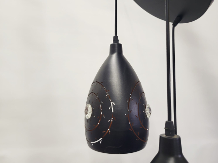 Lustră 60225/3 – Design decupat negru cu 3 pendule reglabile [1]