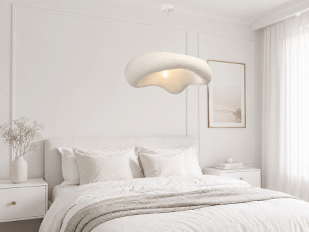 Lustra alba 6605 din fibra de sticla forma organica 60 cm [1]