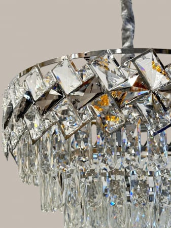 Lustră crom 6664/300 CH, 3 becuri E14, 30 cm diametru, cablu reglabil [1]