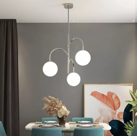 LUSTRE - Lustră 6901/3 CH cu LED-uri G9 – design sofisticat din metal și sticlă, finisaj cromat