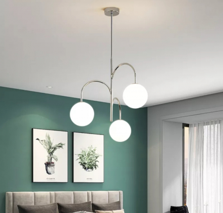 Lustră 6901/3 CH cu LED-uri G9 – design sofisticat din metal și sticlă, finisaj cromat [1]