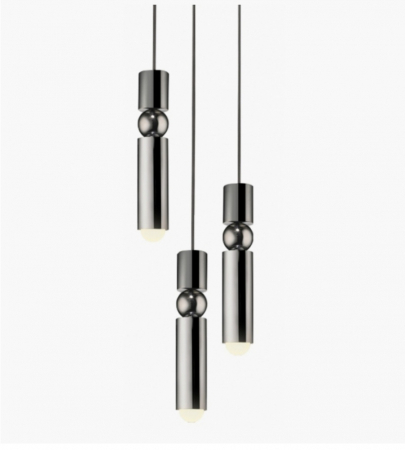 Lustră suspendată 7702/3 BK ,3xE27, negru perlat, reglabilă [3]