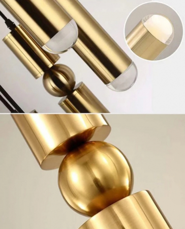 Lustră 7702/3 GD, 3xE27, metal auriu, modernă, IP21, reglabilă [3]