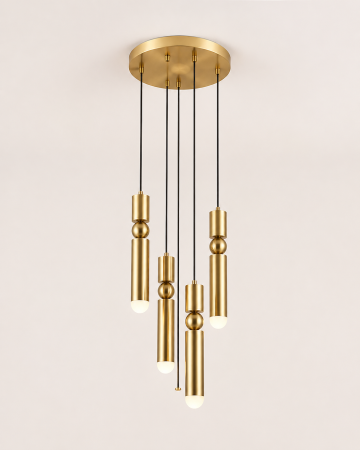 Lustră 7702/5, aurie, 5xE27, reglabilă, design modern, IP21 [1]
