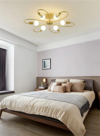 LUSTRE - Lustră 8047/6 GD, 6xE27, Metal Auriu, Stil Modern, Diametru 78 cm