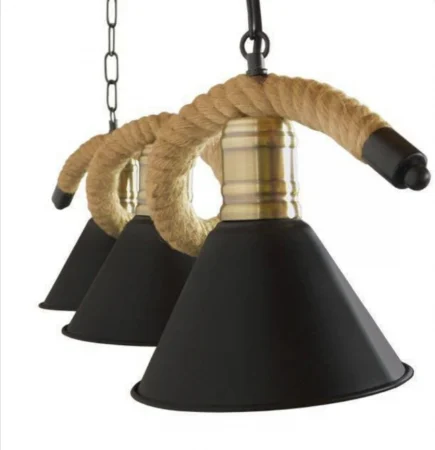 Lustră retro 8201/3 negru/crem, 3 becuri, înălțime reglabilă [3]