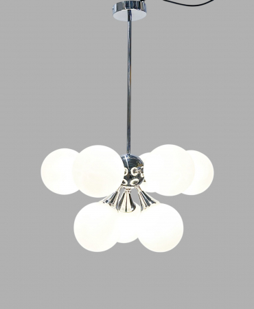 LUSTRE - Lustra 8216/9 CH, 9xE14, reglabilă, metal cromat și sticlă mată